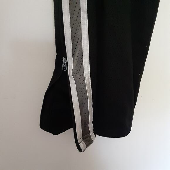 Nike Hoops Black Gray Baggy Y2k Vintage Trackpants Mens 34 Reversible - Picture 3 of 13